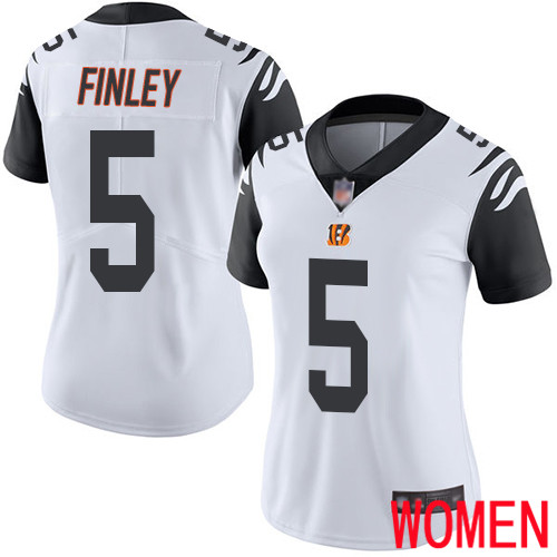 Cincinnati Bengals Limited White Women Ryan Finley Jersey NFL Footballl 5 Rush Vapor Untouchable